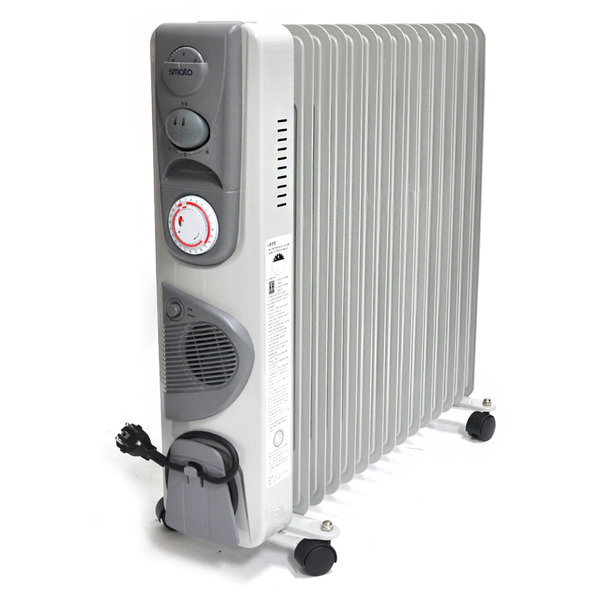 전기 난방 히터 온도조절 타이머 라디에이터 온풍기 RAD-15TF(15핀/10평)